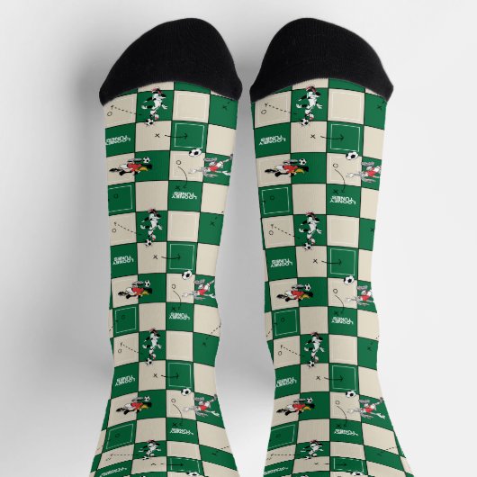 LOONEY TUNES™ Soccer Grid Pattern Socken (Oben)