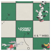 LOONEY TUNES™ Soccer Grid Pattern Stoff (Nahaufnahme)