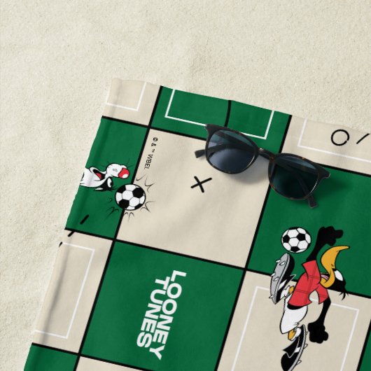 LOONEY TUNES™ Soccer Grid Pattern Strandtuch (Beispiel)