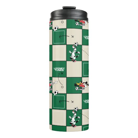 LOONEY TUNES™ Soccer Grid Pattern Thermosbecher (Vorderseite)