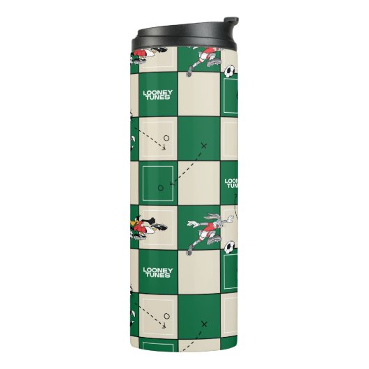 LOONEY TUNES™ Soccer Grid Pattern Thermosbecher (Nach links gedreht)