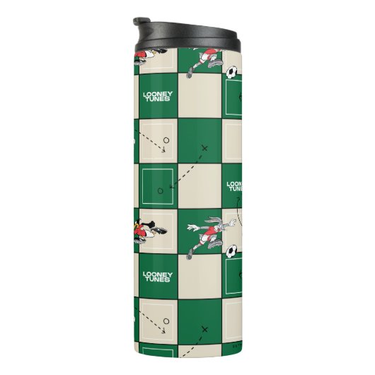 LOONEY TUNES™ Soccer Grid Pattern Thermosbecher (Nach rechts gedreht)