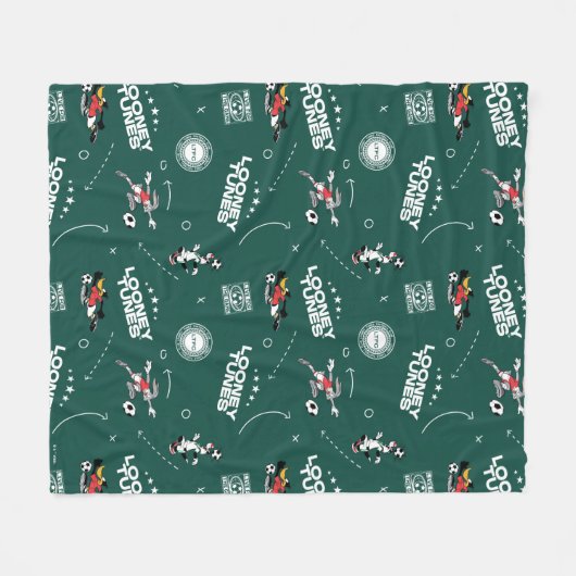 LOONEY TUNES™ Soccer Playbook Pattern Fleecedecke (Vorderseite (Horizontal))