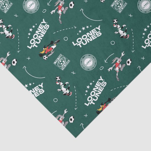 LOONEY TUNES™ Soccer Playbook Pattern Seidenpapier (Ausschnitt)