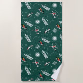 LOONEY TUNES™ Soccer Playbook Pattern Strandtuch (Vorderseite)