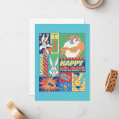 LOONEY TUNES™ | Sparkle Bright Happy Holidays Mitteilungskarte (Vorderseite/Rückseite Beispiel)