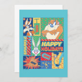 LOONEY TUNES™ | Sparkle Bright Happy Holidays Mitteilungskarte (Vorne/Hinten)