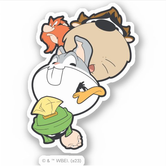 LOONEY TUNES™ Stilisierte Big Heads Aufkleber (Vorderseite)