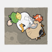 LOONEY TUNES™ Stilisierte Big Heads Fleecedecke (Vorderseite (Horizontal))