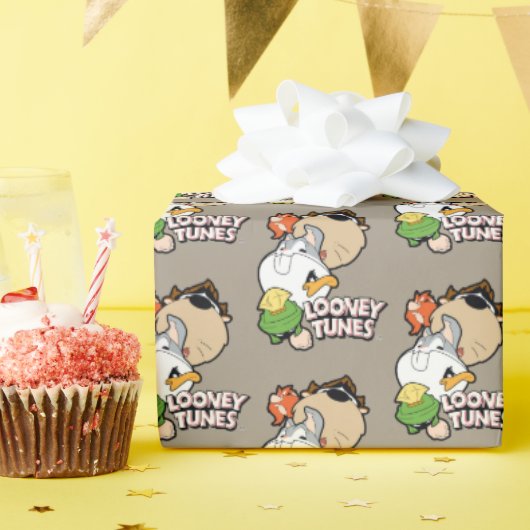 LOONEY TUNES™ Stilisierte Big Heads Geschenkpapier (Geburtstagsparty)