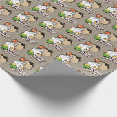 LOONEY TUNES™ Stilisierte Big Heads Geschenkpapier (Ecke)