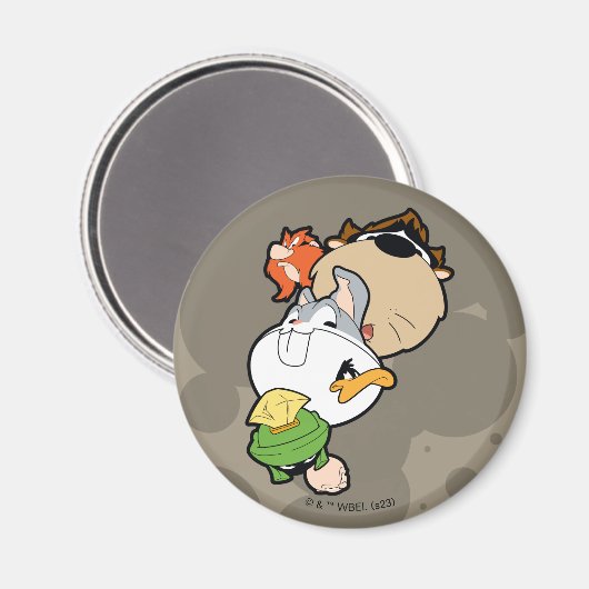 LOONEY TUNES™ Stilisierte Big Heads Magnet (Vorderseite/Rückseite)