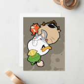 LOONEY TUNES™ Stilisierte Big Heads Mitteilungskarte (Vorderseite/Rückseite Beispiel)