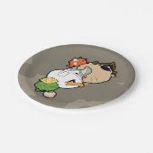 LOONEY TUNES™ Stilisierte Big Heads Pappteller (Schrägansicht)