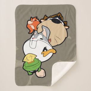 LOONEY TUNES™ Stilisierte Big Heads Sherpadecke