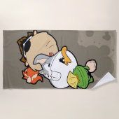 LOONEY TUNES™ Stilisierte Big Heads Strandtuch (Vorderseite)