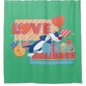 LOONEY TUNES™ | SYLVESTER™ & TWEETY™Liebe Urlaub Duschvorhang (Vorderseite)