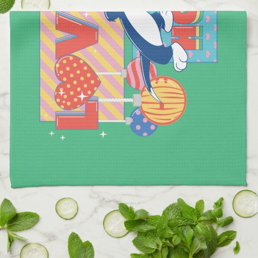 LOONEY TUNES™ | SYLVESTER™ & TWEETY™Liebe Urlaub Geschirrtuch (Gefaltet)