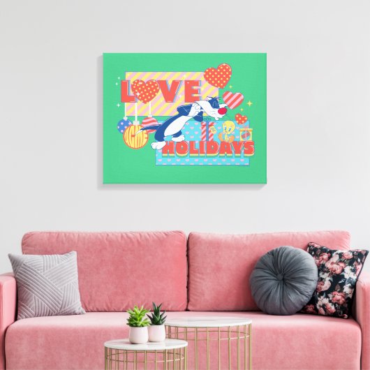 LOONEY TUNES™ | SYLVESTER™ & TWEETY™Liebe Urlaub Leinwanddruck (Insitu (Wohnzimmer))