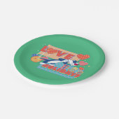 LOONEY TUNES™ | SYLVESTER™ & TWEETY™Liebe Urlaub Pappteller (Schrägansicht)