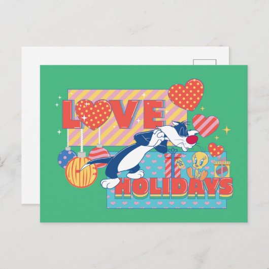 LOONEY TUNES™ | SYLVESTER™ & TWEETY™Liebe Urlaub Postkarte (Vorne/Hinten)