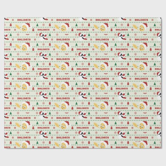 LOONEY TUNES™ SYLVESTER™ & TWEETY™ Urlaubsmuster Geschenkpapier (Flach)