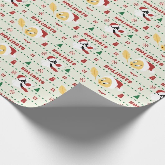 LOONEY TUNES™ SYLVESTER™ & TWEETY™ Urlaubsmuster Geschenkpapier (Ecke)