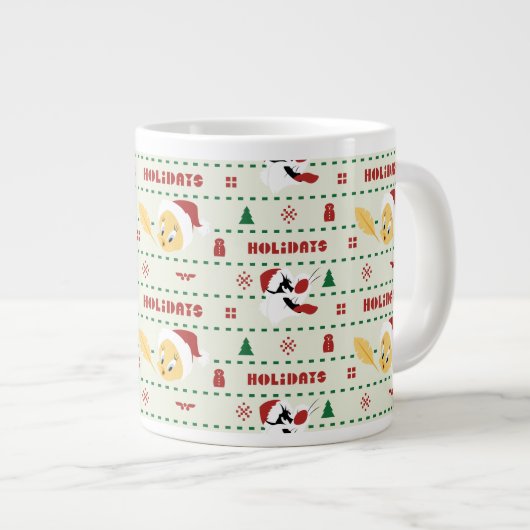LOONEY TUNES™ SYLVESTER™ & TWEETY™ Urlaubsmuster Jumbo-Tasse (Vorderseite Rechts)