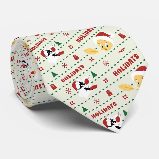 LOONEY TUNES™ SYLVESTER™ & TWEETY™ Urlaubsmuster Krawatte (Gerollt)
