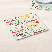 LOONEY TUNES™ SYLVESTER™ & TWEETY™ Urlaubsmuster Rechteckiger Pappuntersetzer (angewinkelt)