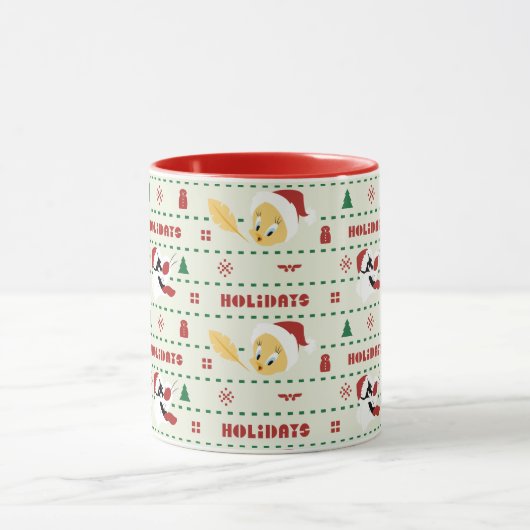 LOONEY TUNES™ SYLVESTER™ & TWEETY™ Urlaubsmuster Tasse (Zentrum)