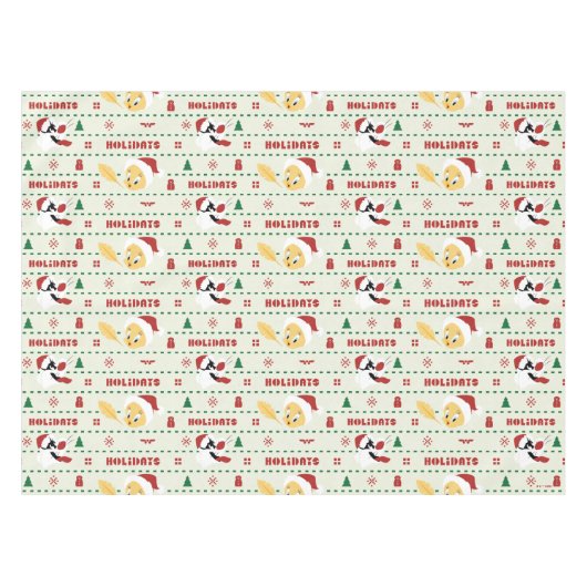 LOONEY TUNES™ SYLVESTER™ & TWEETY™ Urlaubsmuster Tischdecke (Vorderseite (Horizontal))