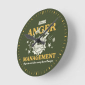 LOONEY TUNES™ |TAZ™ ACME Anger Management Runde Wanduhr (Winkel)