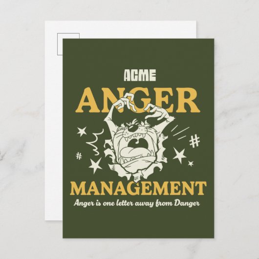 LOONEY TUNES™ |TAZ™ ACME Anrufermanagement Postkarte (Vorne/Hinten)