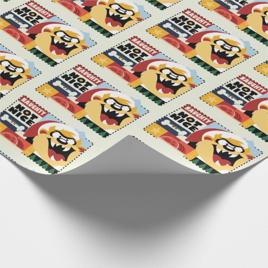 LOONEY TUNES™ TAZ™ Naughty Not Nice Geschenkpapier (Ecke)