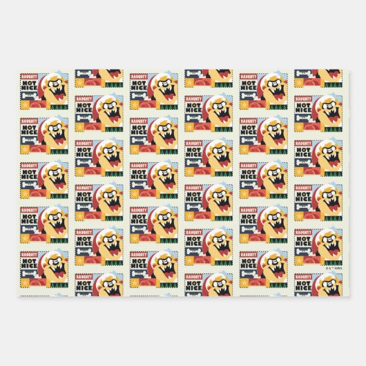 LOONEY TUNES™ TAZ™ Naughty Not Nice Geschenkpapier Set (Vorderseite 2)