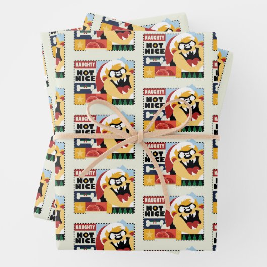 LOONEY TUNES™ TAZ™ Naughty Not Nice Geschenkpapier Set (Beispiel)
