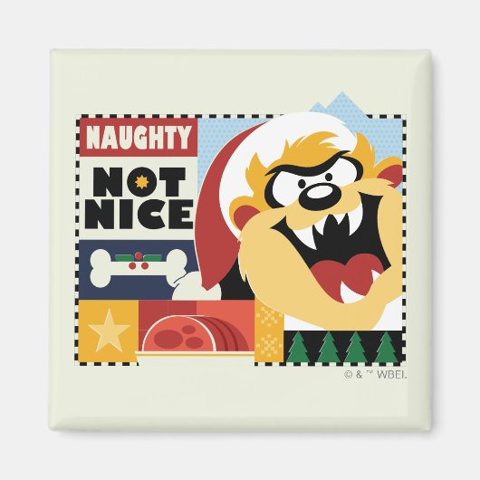 LOONEY TUNES™ TAZ™ Naughty Not Nice Magnet (Vorne)