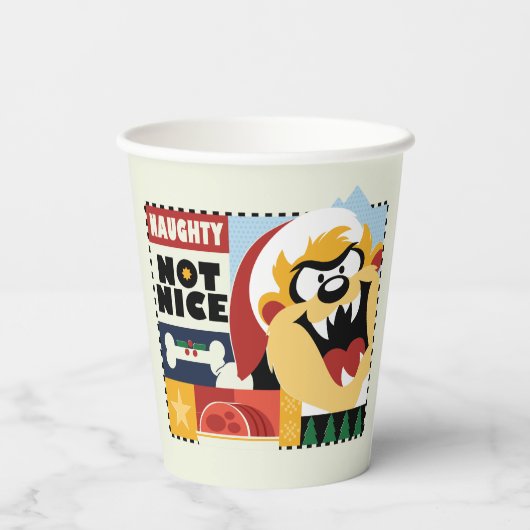LOONEY TUNES™ TAZ™ Naughty Not Nice Pappbecher (Rückseite)