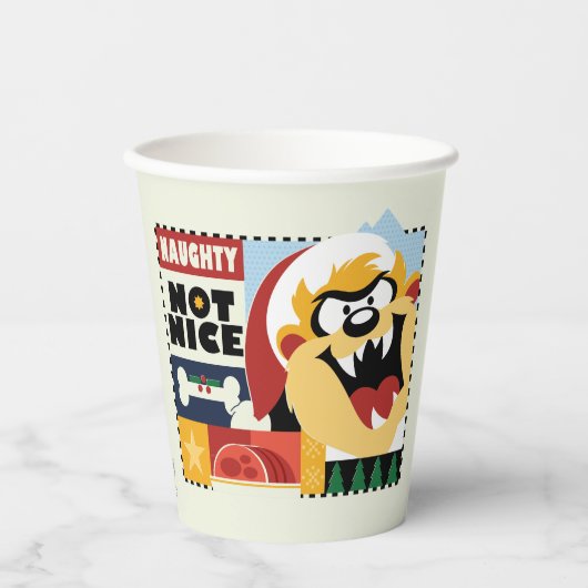 LOONEY TUNES™ TAZ™ Naughty Not Nice Pappbecher (Vorderseite)