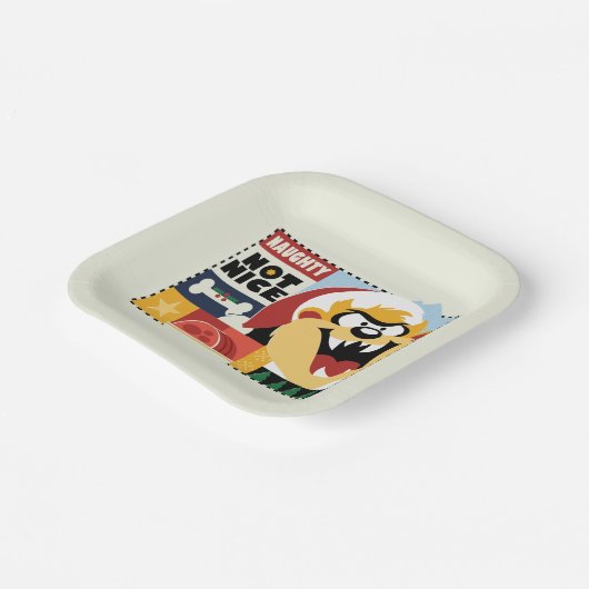 LOONEY TUNES™ TAZ™ Naughty Not Nice Pappteller (Gewinkelt)