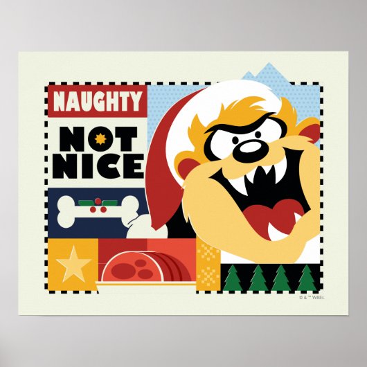 LOONEY TUNES™ TAZ™ Naughty Not Nice Poster (Vorne)