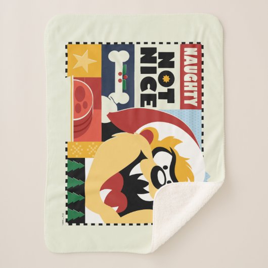 LOONEY TUNES™ TAZ™ Naughty Not Nice Sherpadecke (Vorderseite)