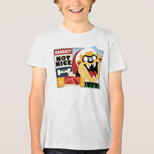LOONEY TUNES™ TAZ™ Naughty Not Nice Tri-Blend Shirt (Vorderseite)