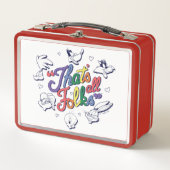 LOONEY TUNES™ - That's All Folks! Pride Badge Metall Brotdose (Vorderseite)