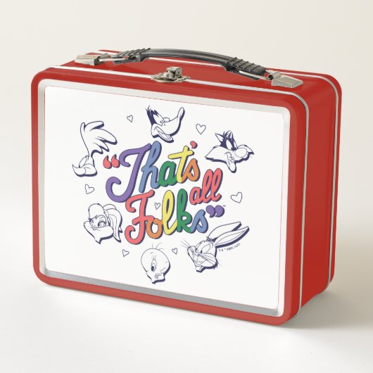 LOONEY TUNES™ - That's All Folks! Pride Badge Metall Brotdose (Vorderseite)