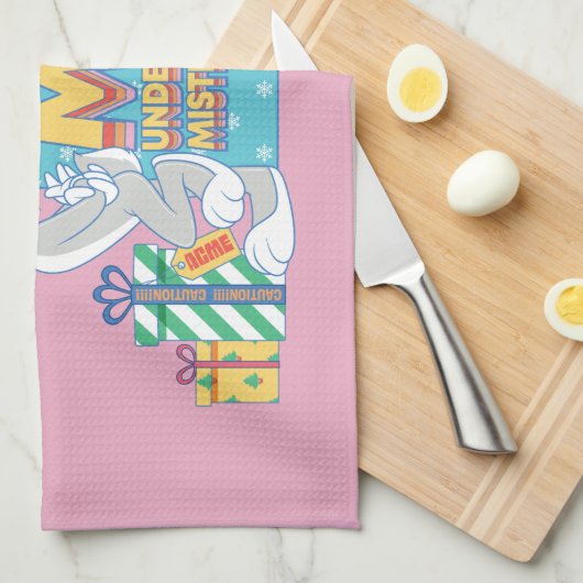 LOONEY TUNES™ | Treffen Sie mich unter dem Mistlet Geschirrtuch (Viertel Falte)