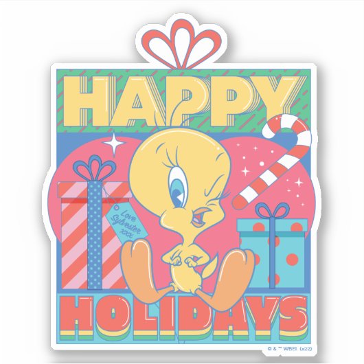 LOONEY TUNES™ | TWEETY™ Happy Holidays Aufkleber (Vorderseite)