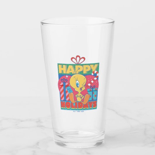 LOONEY TUNES™ | TWEETY™ Happy Holidays Glas (Vorderseite)