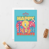 LOONEY TUNES™ | TWEETY™ Happy Holidays Mitteilungskarte (Vorderseite/Rückseite Beispiel)